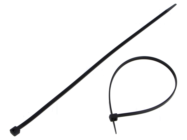 Kabelbinder; L: 301mm; W: 4,8mm; polyamide; 250N; zwart; Ømax: 80mm Kabelbinder; L: 301mm; W: 4,8mm; polyamide; 250N; zwart; Ømax: 80mm